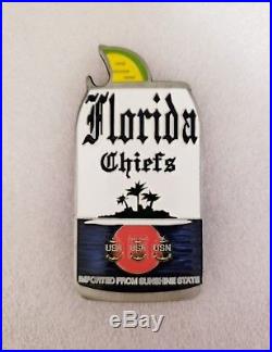 Navy Chief CPO Challenge Coin FLORIDA Corona Can ONLY 100 MADE non nypd msg