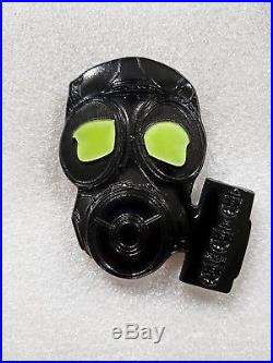 Navy Chief CPO Challenge Coin GAS MASK MCSFBN non nypd msg GLOWS IN THE DARK