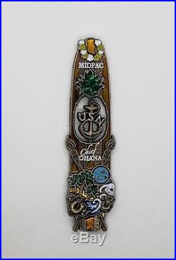Navy Chief CPO Challenge Coin HAWAII ATG SURFBOARD non nypd msg ANCHOR SPINS