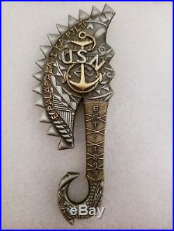 Navy Chief CPO Challenge Coin HAWAII Antique Sliver AXE no nypd msg VERY RARE