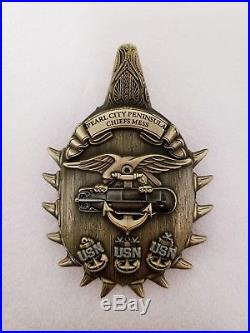 Navy Chief CPO Challenge Coin HAWAII Bronze SEAL Paddle non nypd msg RARE