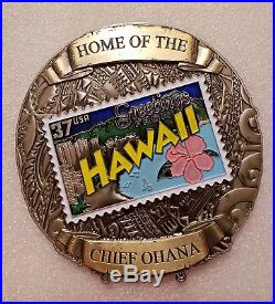 Navy Chief CPO Challenge Coin HAWAII Ohana non nypd msg MASSIVE and HEAVY