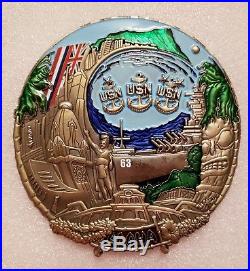 Navy Chief CPO Challenge Coin HAWAII Ohana non nypd msg MASSIVE and HEAVY
