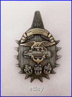 Navy Chief CPO Challenge Coin HAWAII Silver SEAL Paddle non nypd msg RARE
