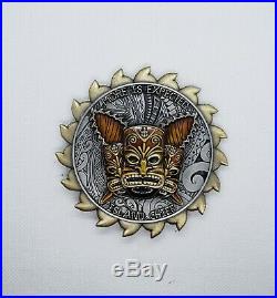 Navy Chief CPO Challenge Coin HAWAII TIKI Turtle ANTIQ no nypd msg 100 MADE
