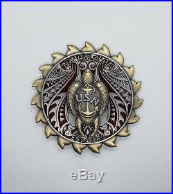 Navy Chief CPO Challenge Coin HAWAII TIKI Turtle ANTIQ no nypd msg 100 MADE