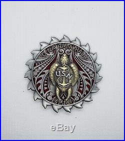 Navy Chief CPO Challenge Coin HAWAII TIKI Turtle Silver no nypd msg 100 MADE