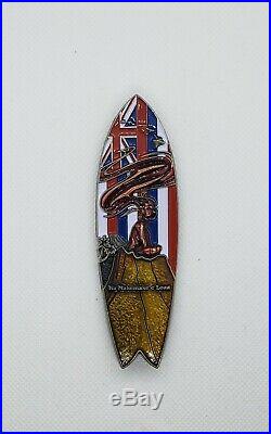 Navy Chief CPO Challenge Coin HAWAII Tiki SURFBOARD non nypd msg BEAUTIFUL