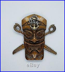 Navy Chief CPO Challenge Coin HAWAII Tiki WEAPONS non nypd msg 3 PIECES RARE