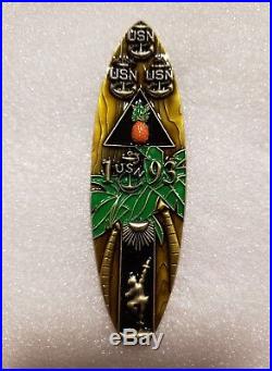 Navy Chief CPO Challenge Coin Hawaii Surfboard RARE non nypd msg