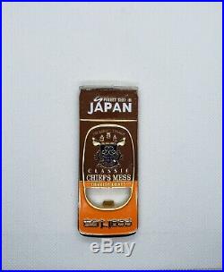 Navy Chief CPO Challenge Coin JAPAN GEORGIA Drink Can non nypd msg RARE BLUE