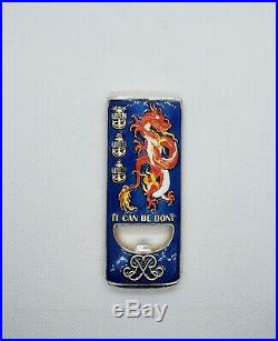Navy Chief CPO Challenge Coin JAPAN GEORGIA Drink Can non nypd msg RARE BLUE