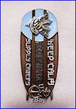 Navy Chief CPO Challenge Coin Koi SURFBOARD Rare non nypd msg DETAILED