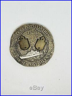 Navy Chief CPO Challenge Coin LCS PIRATE DOUBLOON nypd msg RARE HOLDS ANCHORS