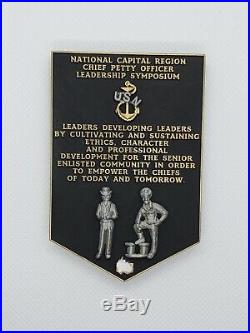 Navy Chief CPO Challenge Coin MCPON Symposium Grey non nypd msg SERIALIZED