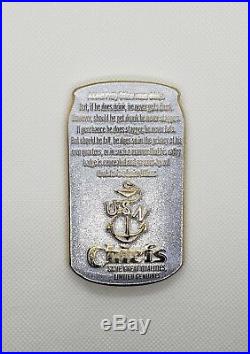 Navy Chief CPO Challenge Coin MILLER LITE CAN non nypd msg AMAZING RARE