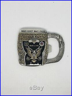 Navy Chief CPO Challenge Coin MUG BOTTLE OPENER nypd msg VERY RARE AMAZING