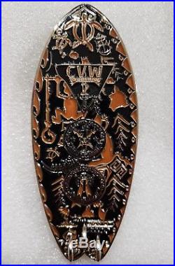 Navy Chief CPO Challenge Coin RIMPAC Hawaii Surfboard AMAZING non nypd msg