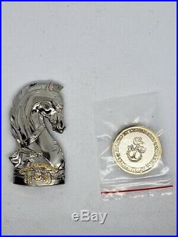 Navy Chief CPO Challenge coin CHESS HORSE 3D msg nypd WAX STAMP