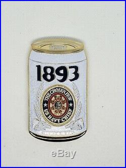 Navy Chief CPO Challenge coin MILLER LITE DRINK can msg nypd LIMITED HEAVY