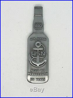 Navy Chief CPO Challenge coin SAILOR JERRY bottle msg nypd ONLY 50 MADE