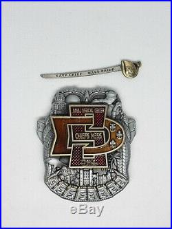 Navy Chief CPO Challenge coin SD MEDICAL msg nypd SWORD OPENS WINDOW VERY RARE