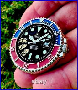 Navy Chief Seals Dive SUBMARINER Pepsi SUB Watch GMT Challenge Coin NSW CPO CIA