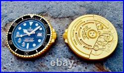 Navy Chief Seals Dive SUBMARINER Watch Challenge Coin NSW CPO DEVGRU CIA FBI USN