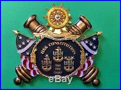 Navy Chief USS Constitution challenge coin, spinner. RARE