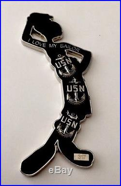 Navy Cpo Chief Mess Challenge Coin Olive Oyl Oil Popeye Sailor Cartoon Non Nypd