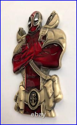 Navy Deadpool CPO Coin Challenge Coin Military Numbered #217 R3