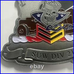 Navy FCPOA SUW DIV 21 Challenge Coin. Approximately 3 Tall