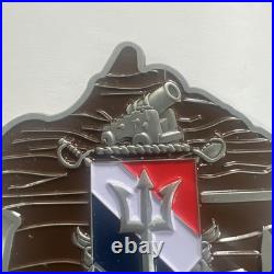 Navy FCPOA SUW DIV 21 Challenge Coin. Approximately 3 Tall