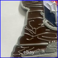 Navy FCPOA SUW DIV 21 Challenge Coin. Approximately 3 Tall