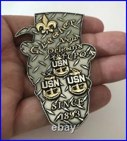Navy Greater New Orleans CPOA CPO Chief Mess Sugar Skull Challenge Coin CIA NYPD
