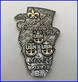 Navy Greater New Orleans Cpoa Cpo Chief Mess Sugar Skull Challenge Coin Non Nypd