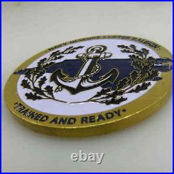 Navy Reserve Center Raleigh Trained And Ready Challenge Coin