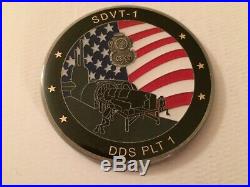 Navy SEAL Delivery Vehicle Team 1 SDVT-1 DDS Platoon 1 DBAP Challenge Coin / One