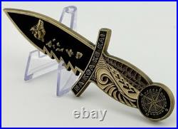 Navy SEAL SDVT-1 Challenge Coin Knife Warriors of the Sea Dagger Hawaii NSW NSWG