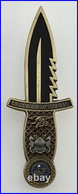 Navy SEAL SDVT-1 Challenge Coin Knife Warriors of the Sea Dagger Hawaii NSW NSWG