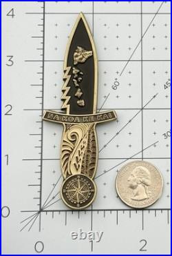 Navy SEAL SDVT-1 Challenge Coin Knife Warriors of the Sea Dagger Hawaii NSW NSWG