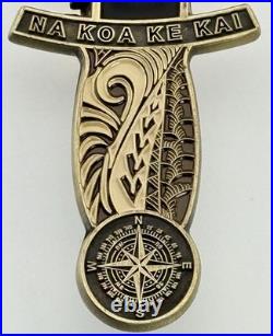 Navy SEAL SDVT-1 Challenge Coin Knife Warriors of the Sea Dagger Hawaii NSW NSWG