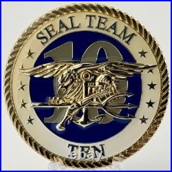 Navy SEAL Team 10 2 Troop Special Warfare Challenge Coin Circa 2015 Rare