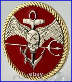 Navy SEAL Team 10 2 Troop Special Warfare Challenge Coin Circa 2015 Rare