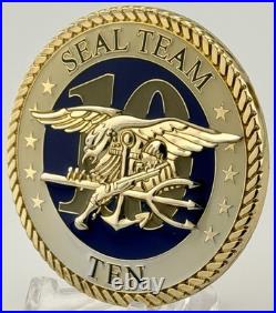 Navy SEAL Team 10 2 Troop Special Warfare Challenge Coin Circa 2015 Rare