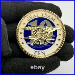 Navy SEAL Team 10 2 Troop Special Warfare Challenge Coin Circa 2015 Rare