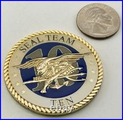 Navy SEAL Team 10 2 Troop Special Warfare Challenge Coin Circa 2015 Rare