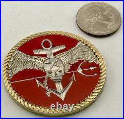 Navy SEAL Team 10 2 Troop Special Warfare Challenge Coin Circa 2015 Rare