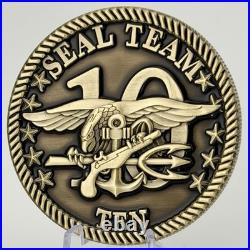 Navy SEAL Team 10 Challenge Coin Operation Red Wings Raven Skull NSW Trident