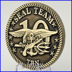 Navy SEAL Team 10 Challenge Coin Operation Red Wings Raven Skull NSW Trident